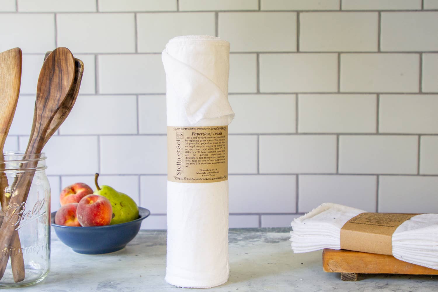 10 White Washable Paperless Towels