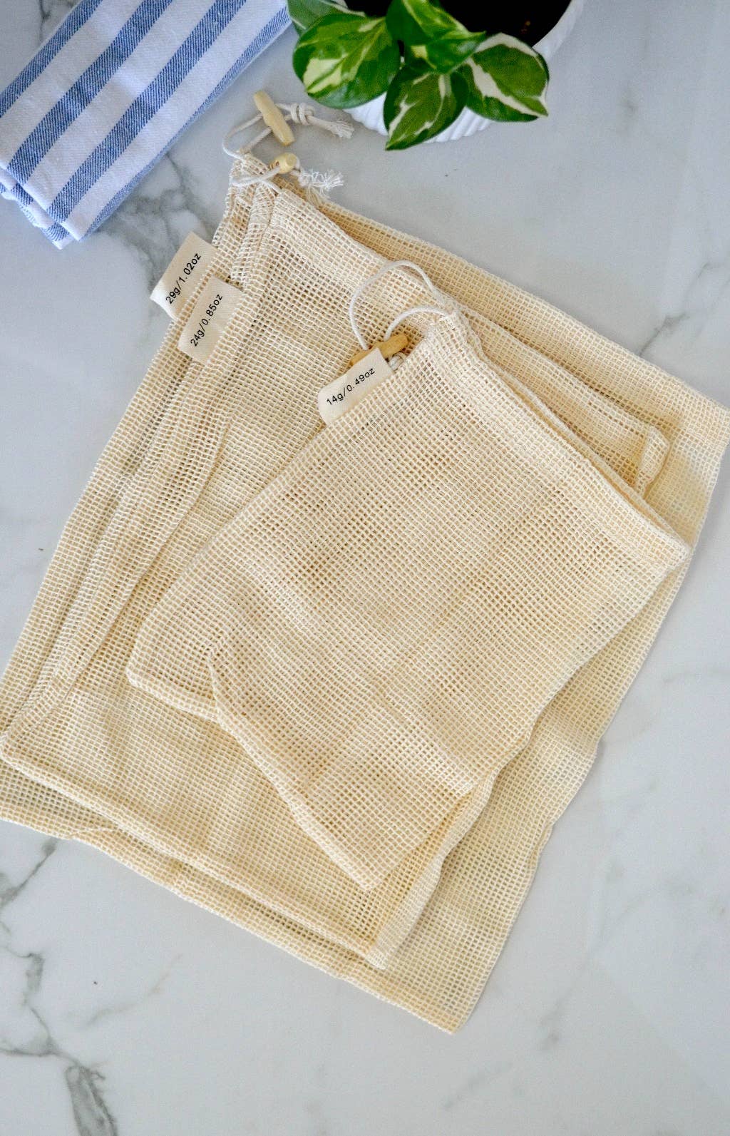 Organic Cotton Mesh Produce Bags