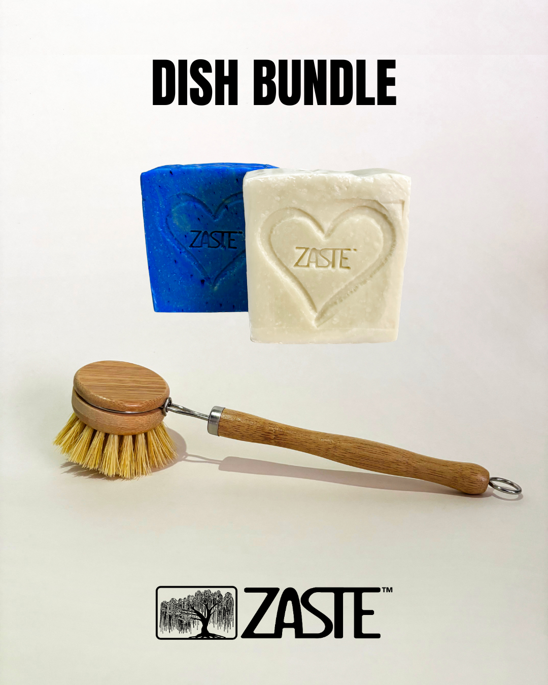 Dish brush and dish soap bundle