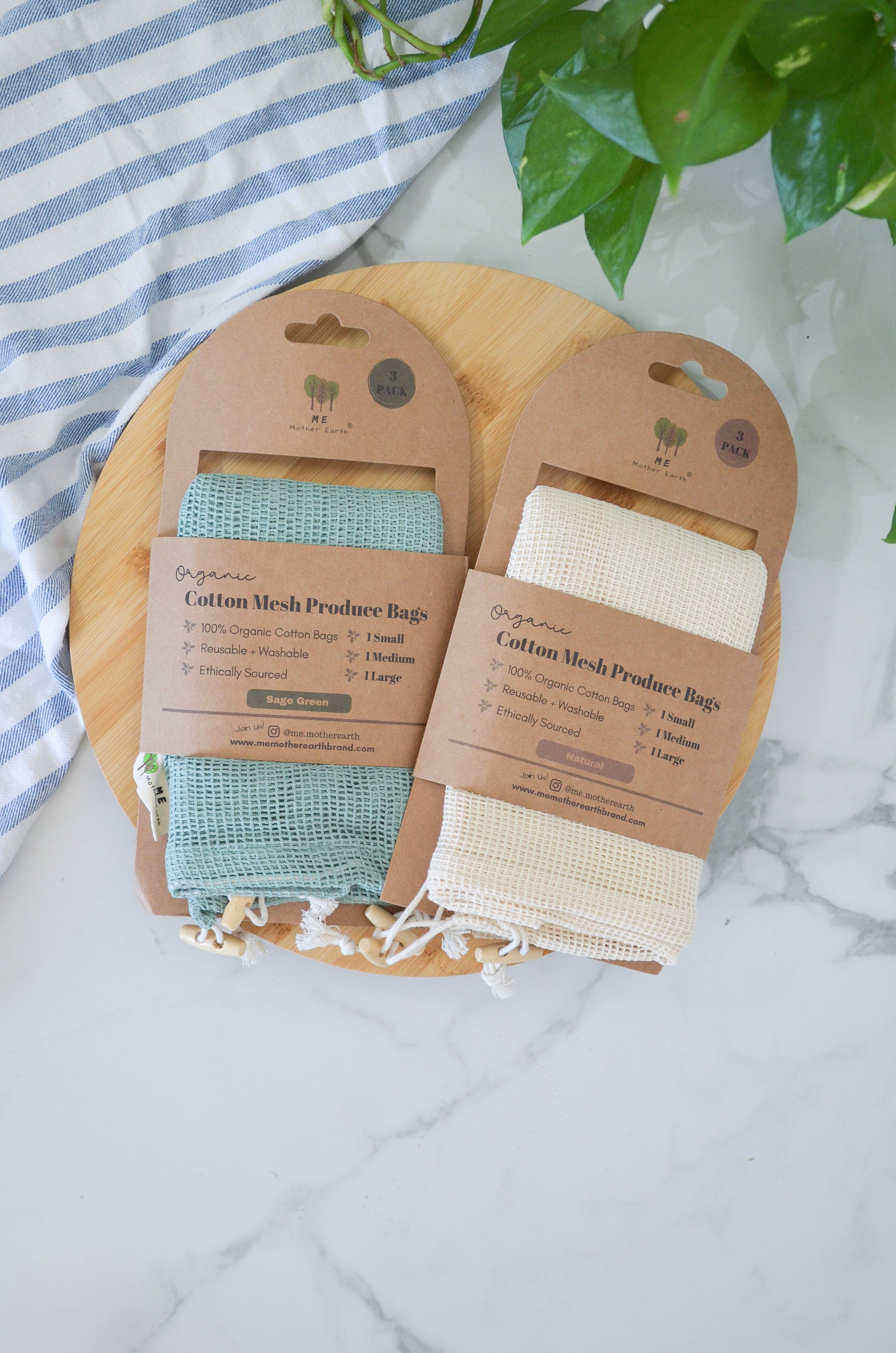 Organic Cotton Mesh Produce Bags